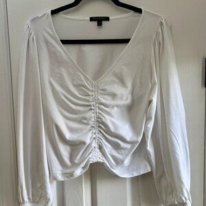 Banana Republic Cropped Cotton Blouse Size M
